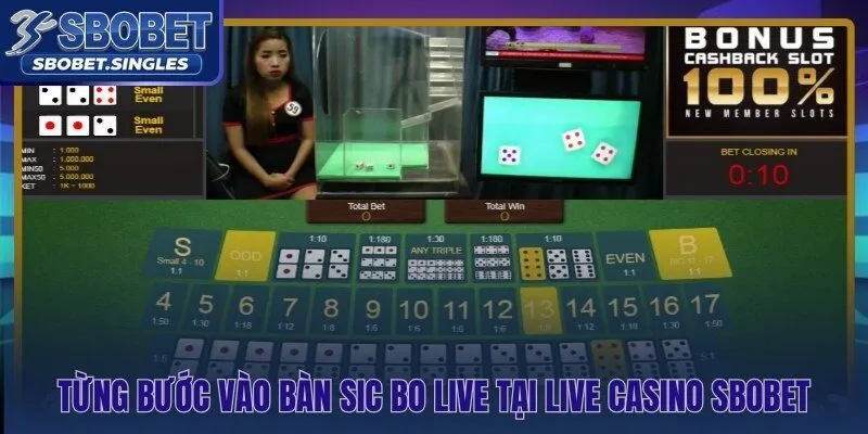 Hướng dẫn điều hướng nhanh vào đúng bàn sicbo Sbobet trực tiếp
